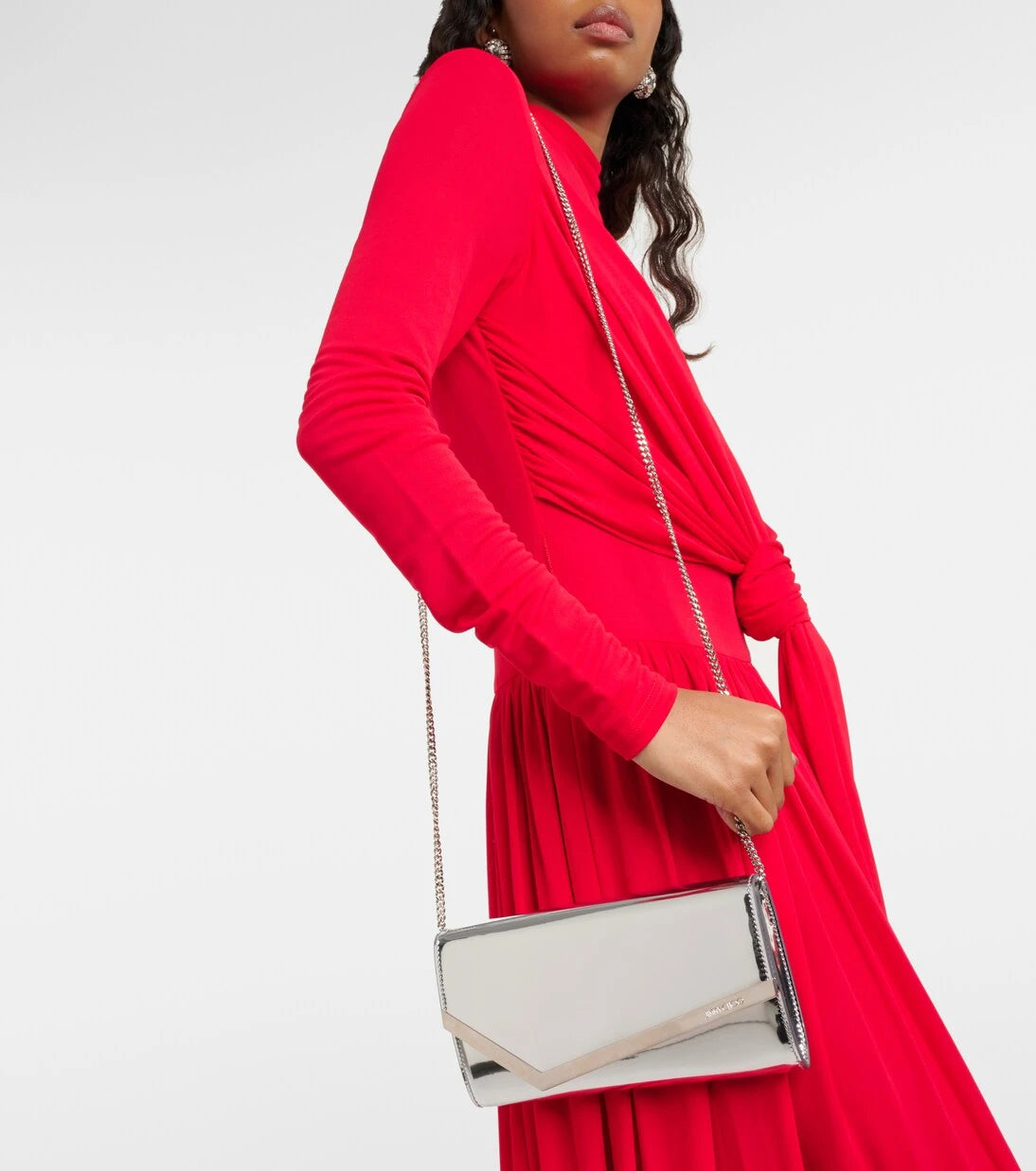 Jimmy Choo - Emmie mirrored clutch