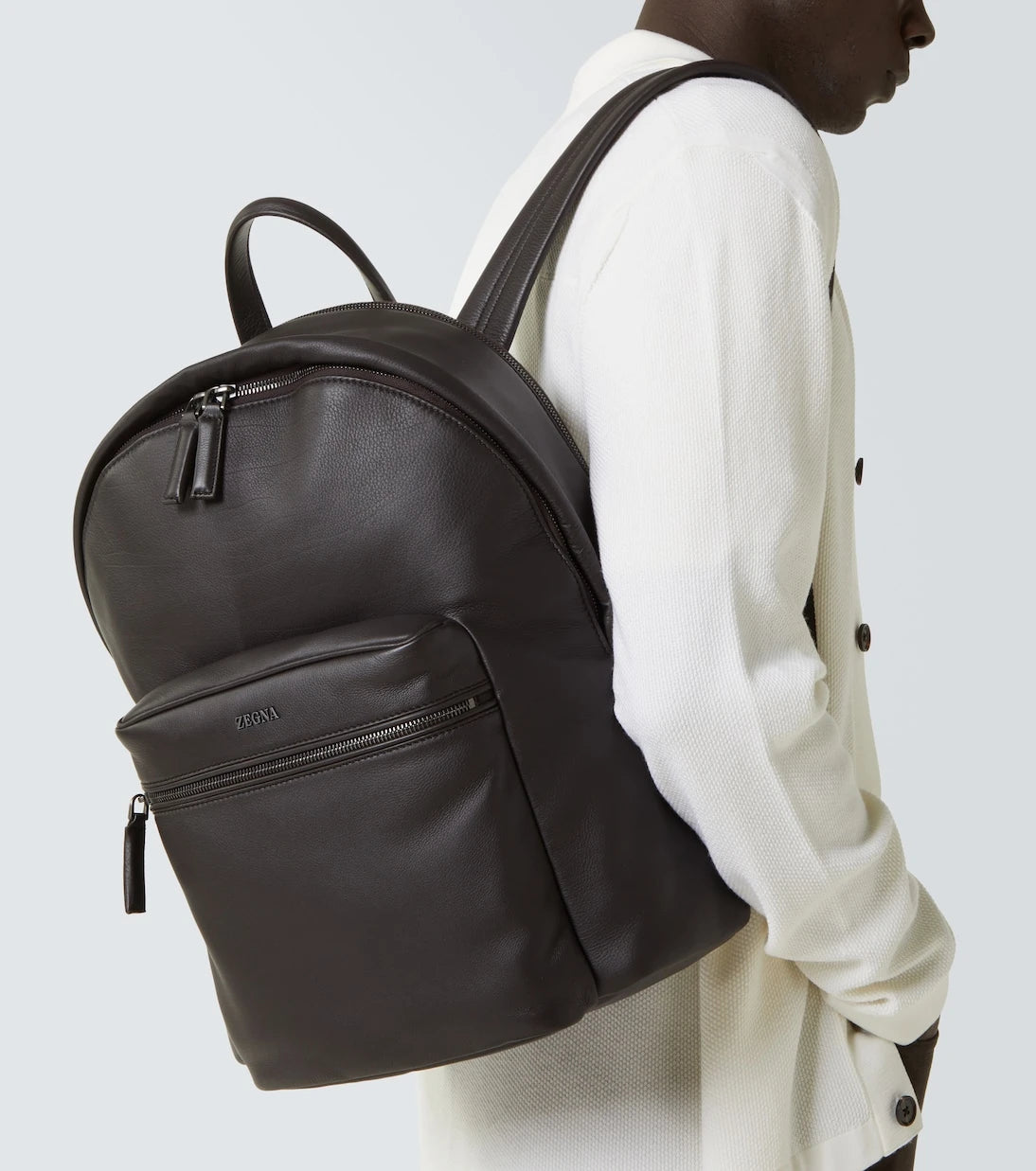 Zegna - Secondskin Hoodie leather backpack