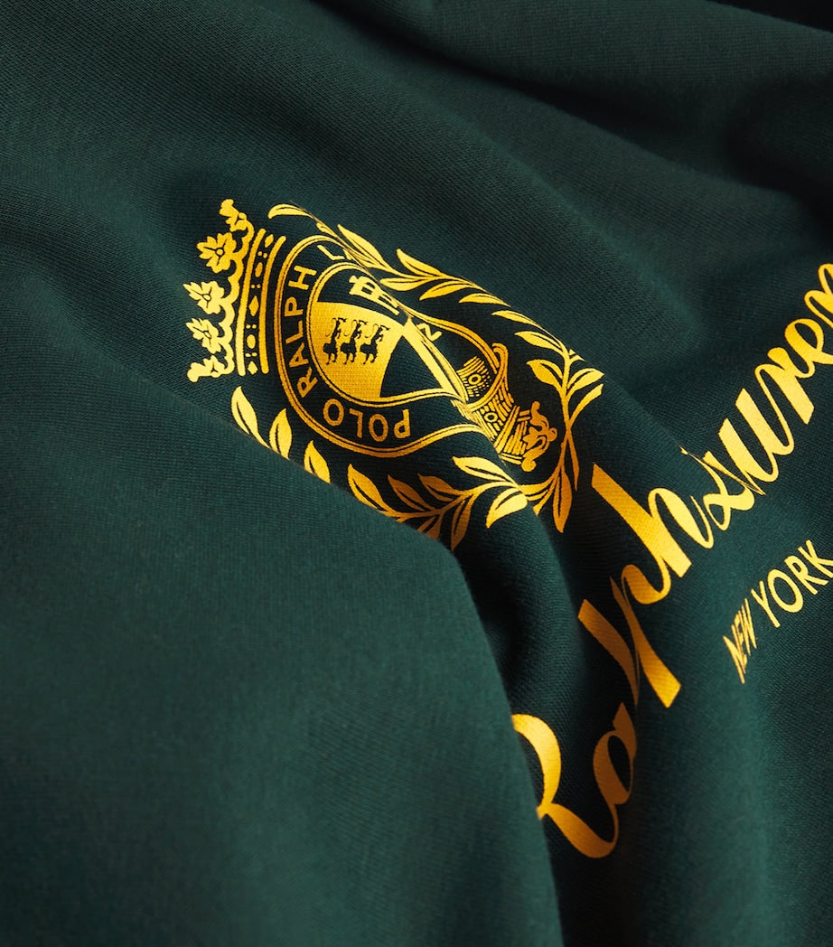 Polo Ralph Lauren Green Cotton-Blend Crescent Logo Sweatshirt
