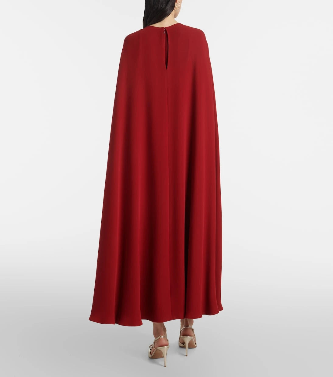 Valentino - Cady Couture caped silk gown