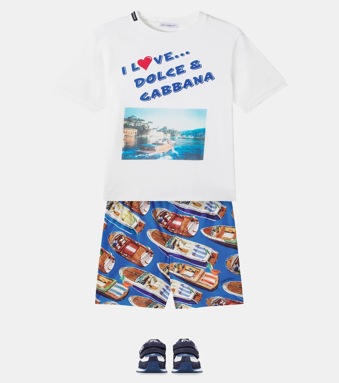 Dolce&Gabbana Kids - Printed swim trunks