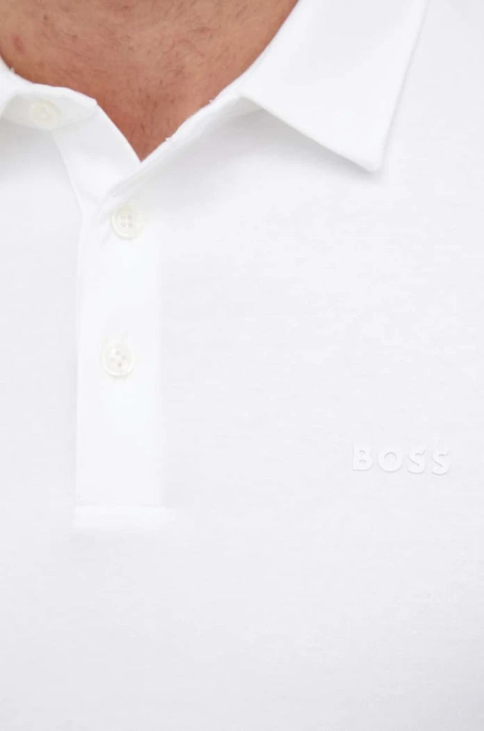 BOSS erkek pamuklu yakalı tişört