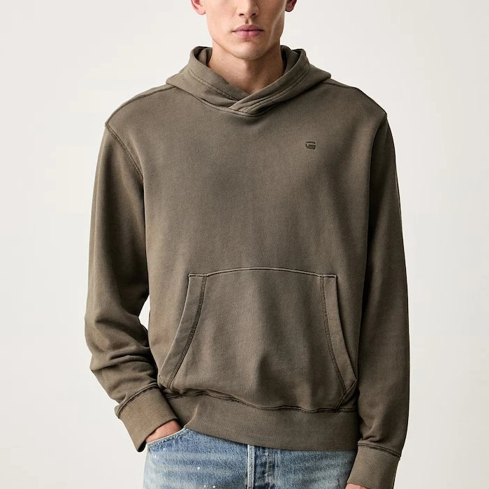 G-Star erkek pamuklu kapüşonlu sweatshirt Unit washed hdd