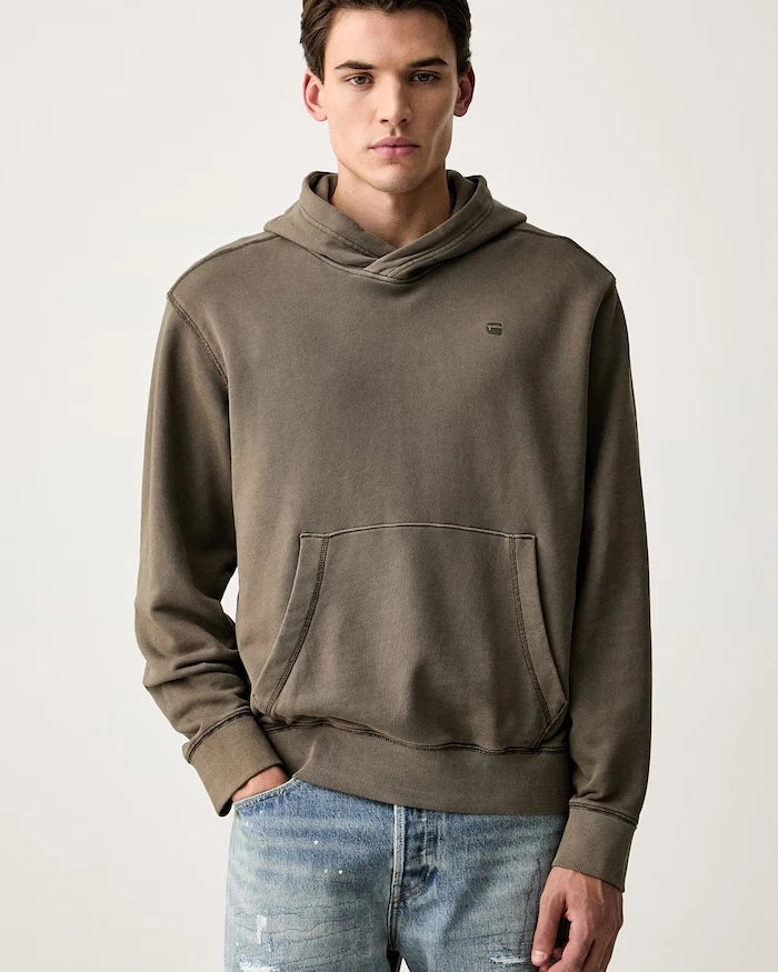 G-Star erkek pamuklu kapüşonlu sweatshirt Unit washed hdd