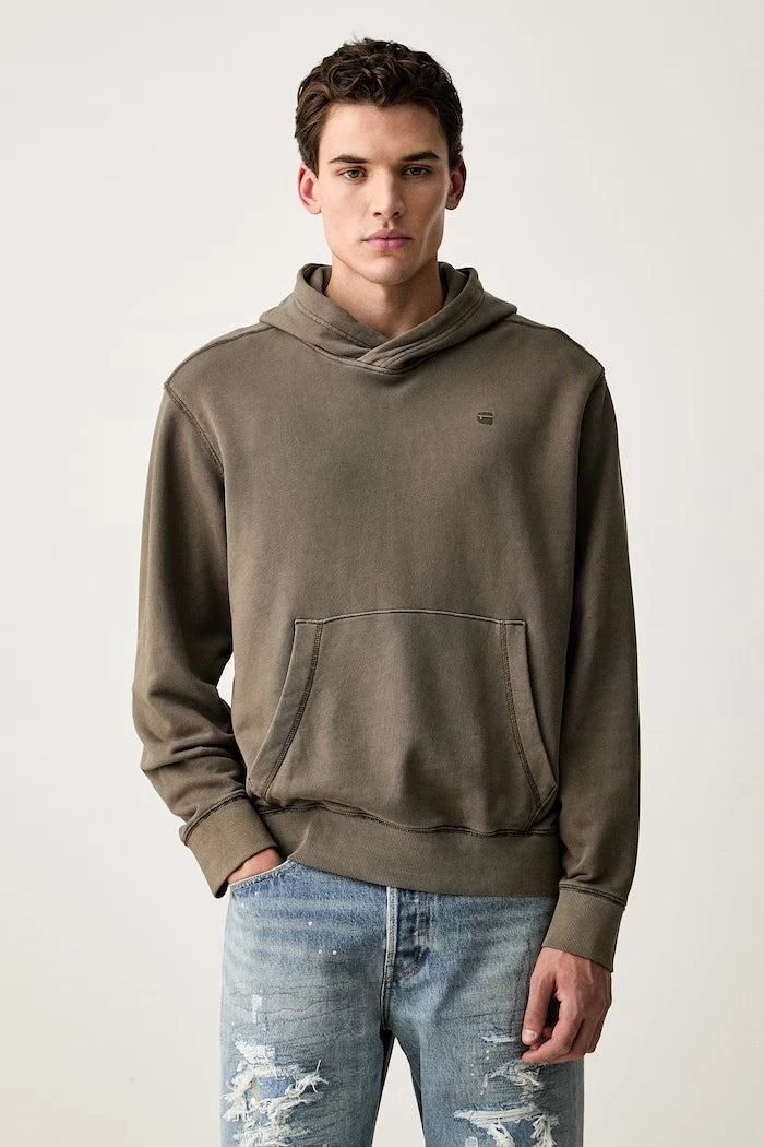 G-Star erkek pamuklu kapüşonlu sweatshirt Unit washed hdd