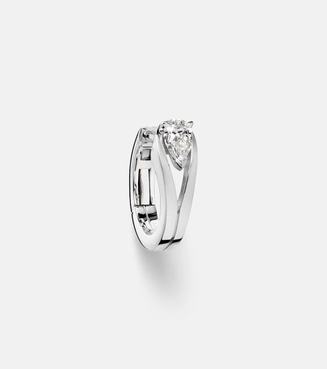 Repossi - Serti Inversé XS 18kt white gold single earring with diamond