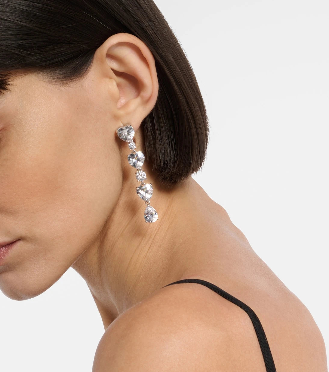 Self-Portrait - Tiered embellished earrings