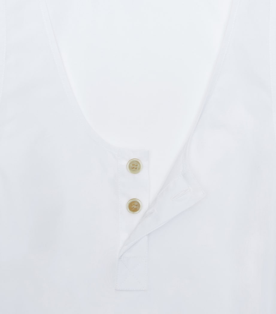 Saint Laurent White Cotton Tank Top