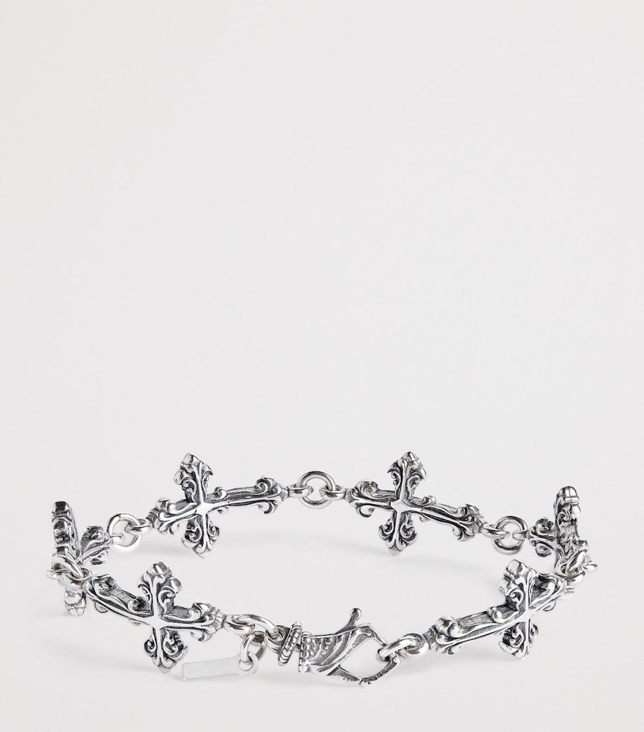 Large Sterling Silver Multi-Cross Avelli Bracelet