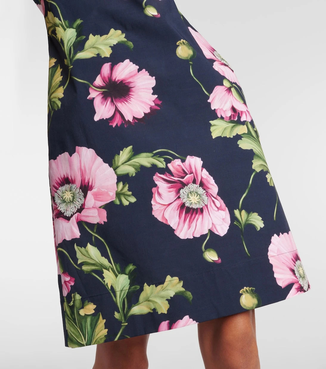 Oscar de la Renta - Floral cotton-blend minidress