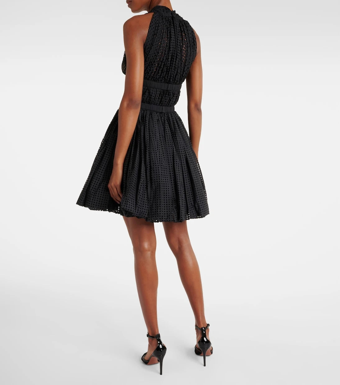 Alaïa - فستان قصير من مزيج القطن طراز Deesse