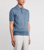 Isaia Cashmere-Silk Knit Polo Shirt