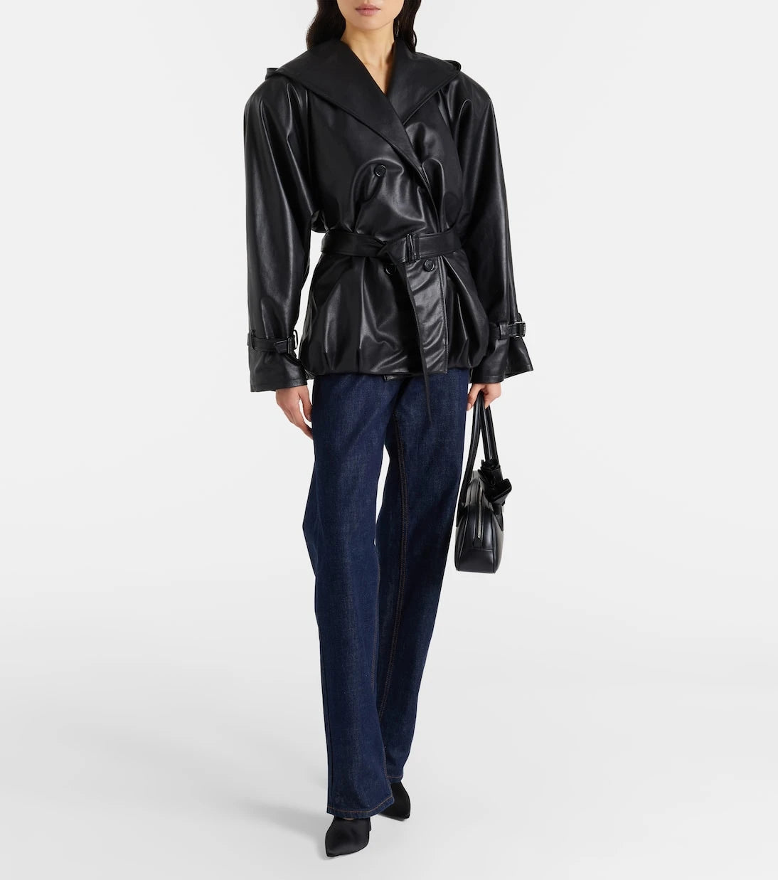 Magda Butrym - Hooded leather jacket