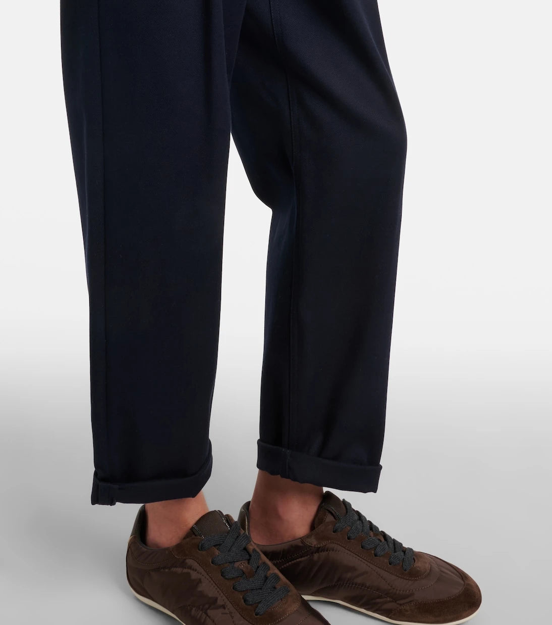 Brunello Cucinelli - Monili cotton-blend straight pants