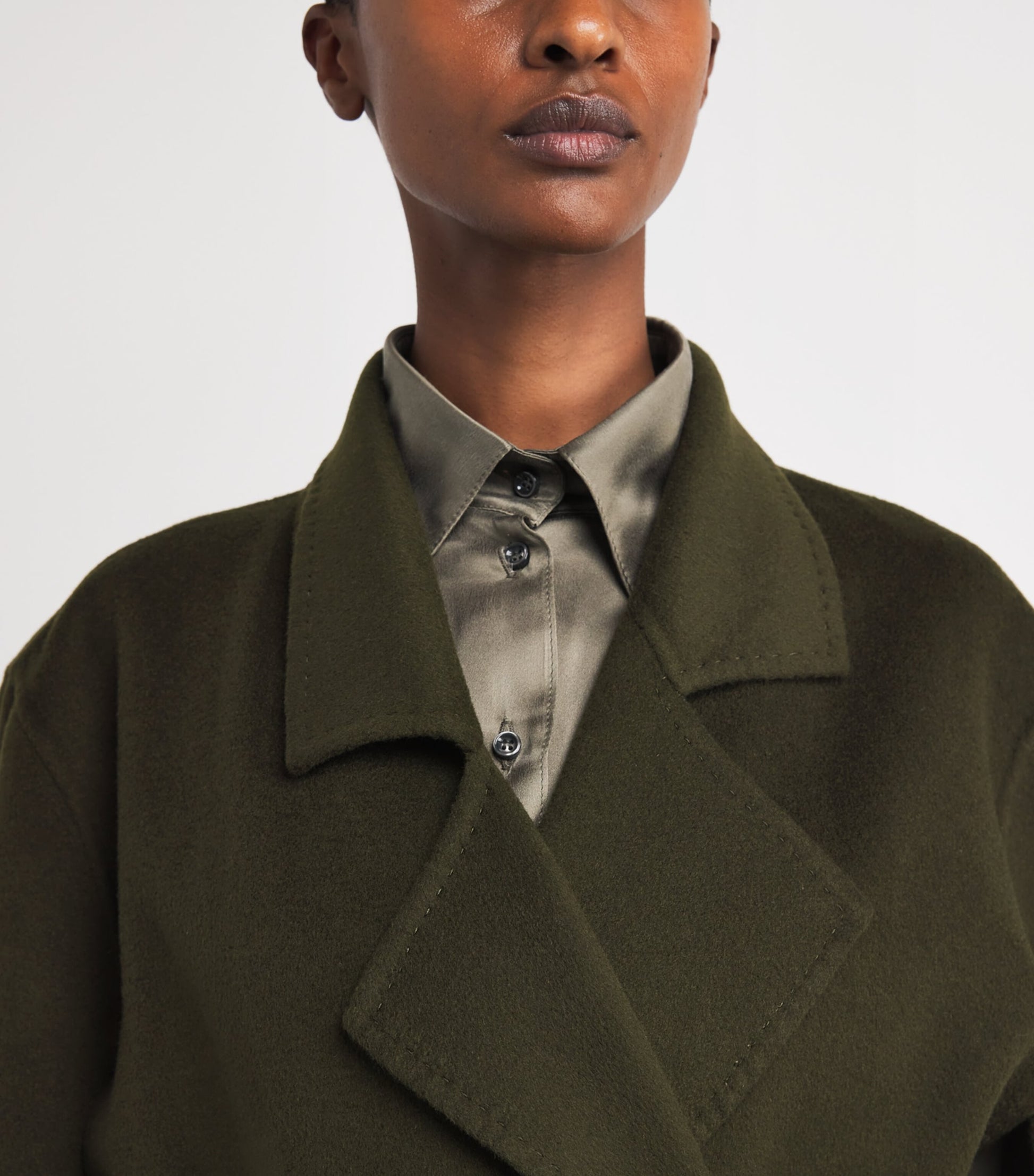 Wolk Morais Brown Cashmere On Set Cape Maxi Coat