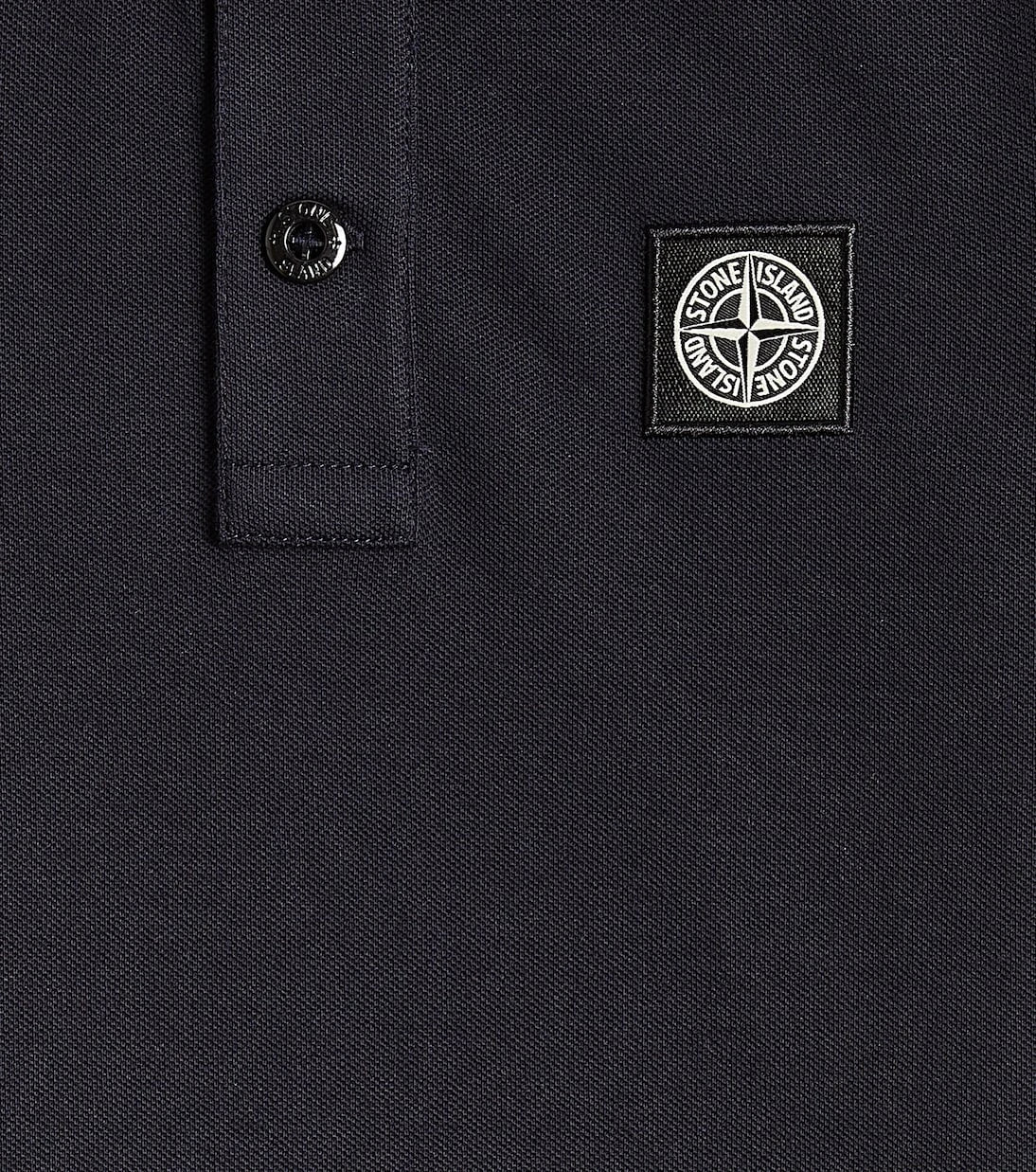 Stone Island Junior - Compass cotton piqué polo shirt