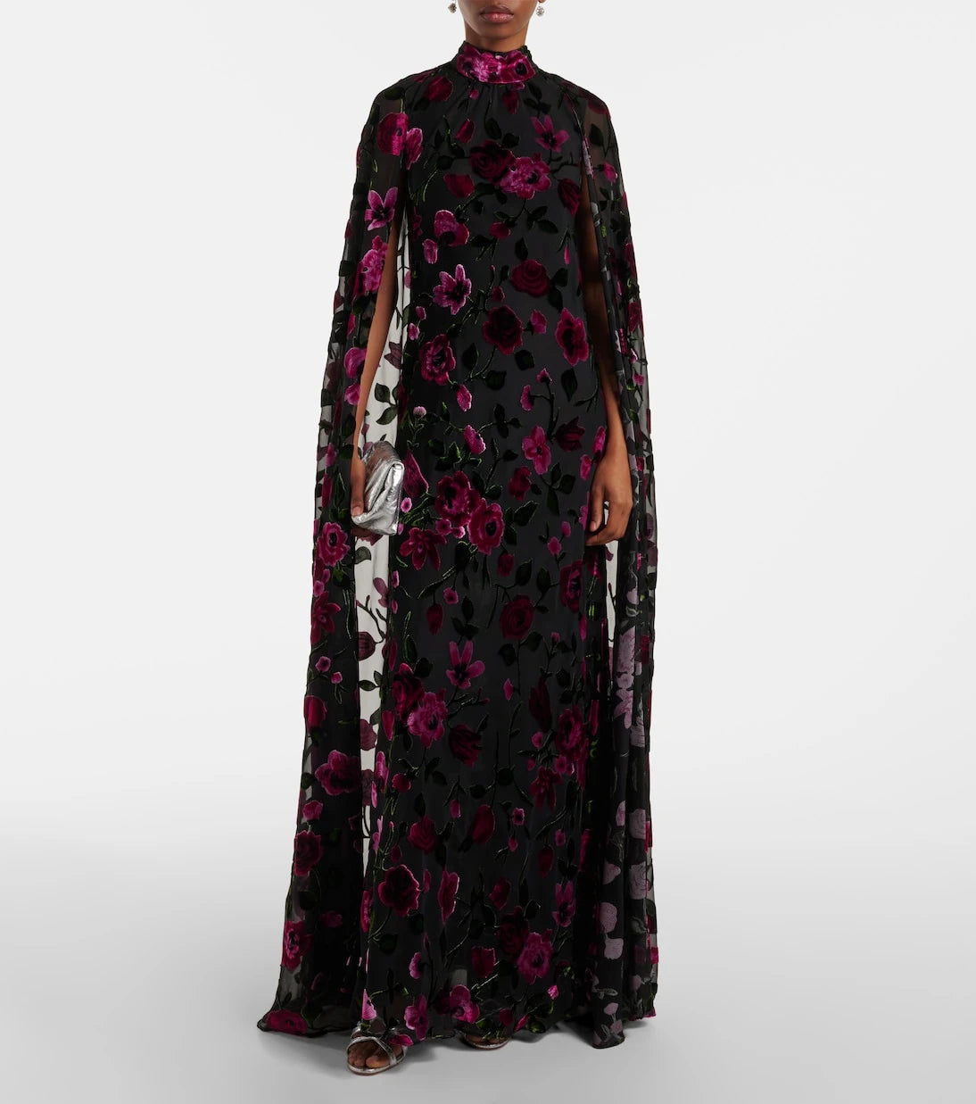 Rodarte - فستان مخملي بنقشة ديفوريه