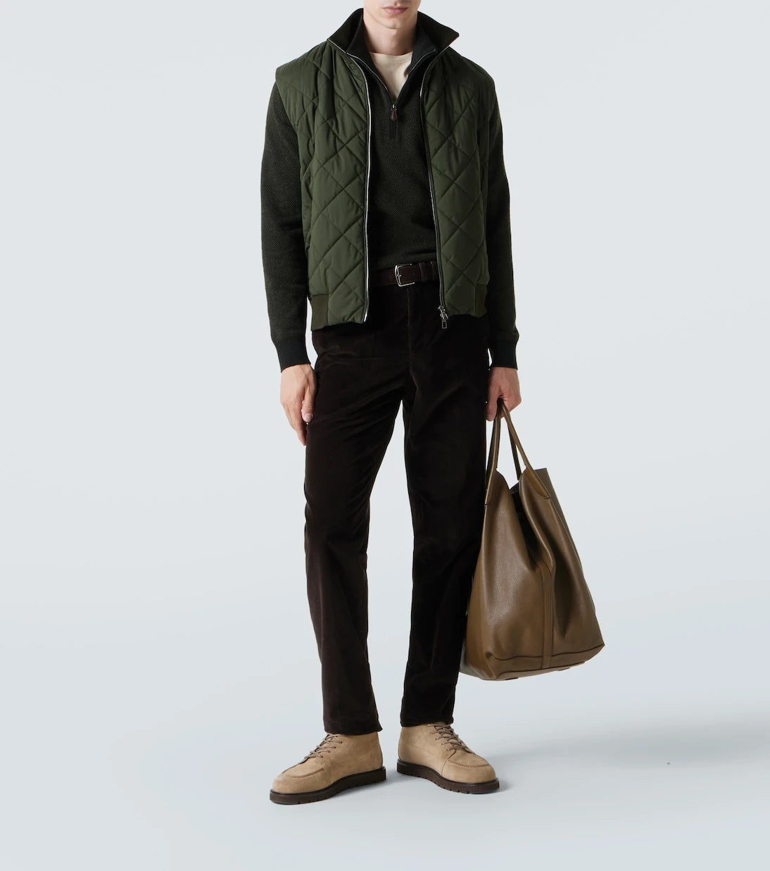Loro Piana - سويتر كشمير رودستر بنصف سحاب