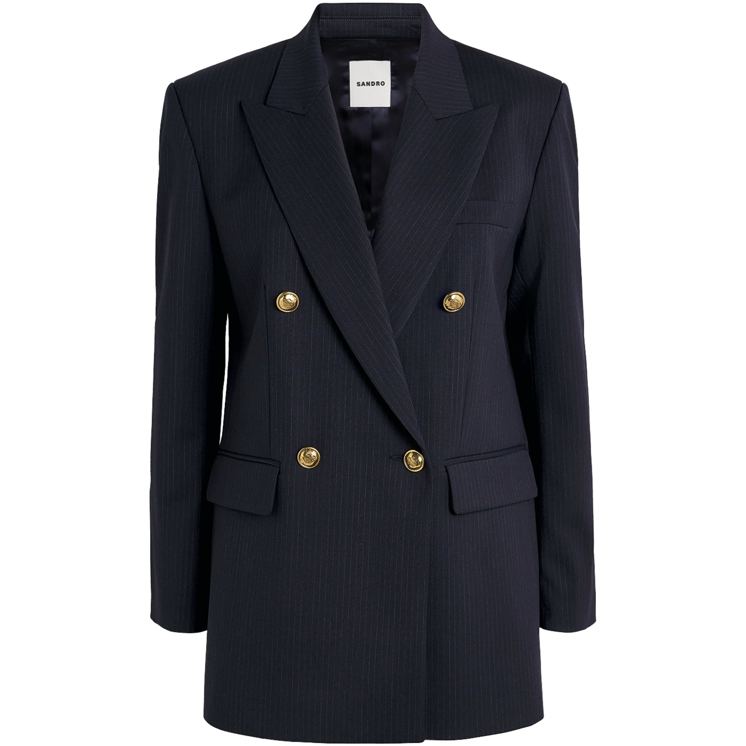 Wool-Blend Double-Breasted Blazer