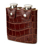 Double Leather Hip Flask