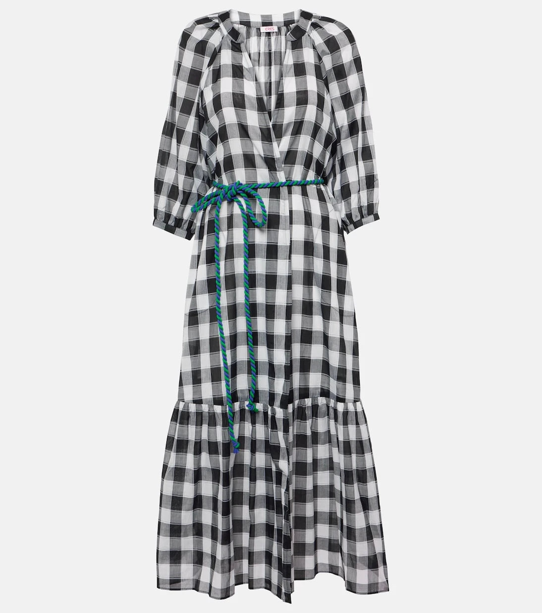Eres - Chess printed cotton midi dress