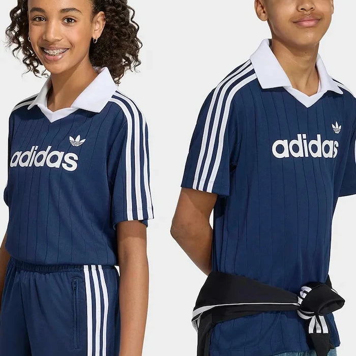 adidas Originals тениска с яка за деца
