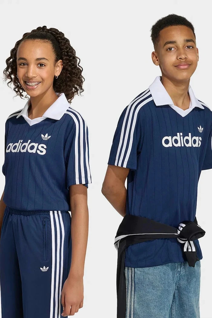 adidas Originals тениска с яка за деца