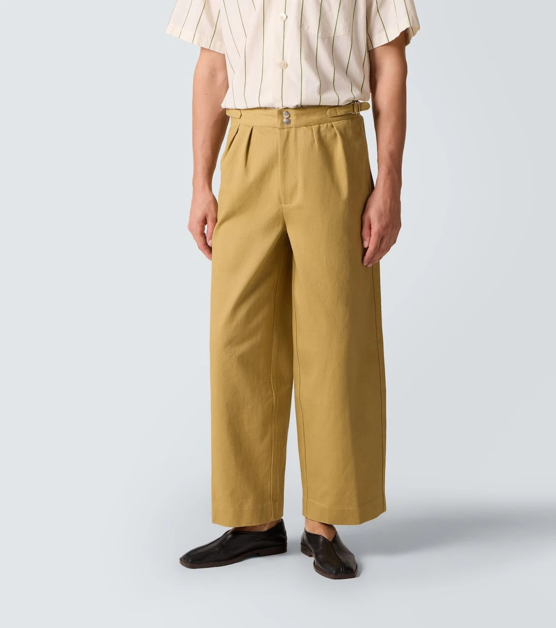 Bode - Cotton twill wide-leg pants