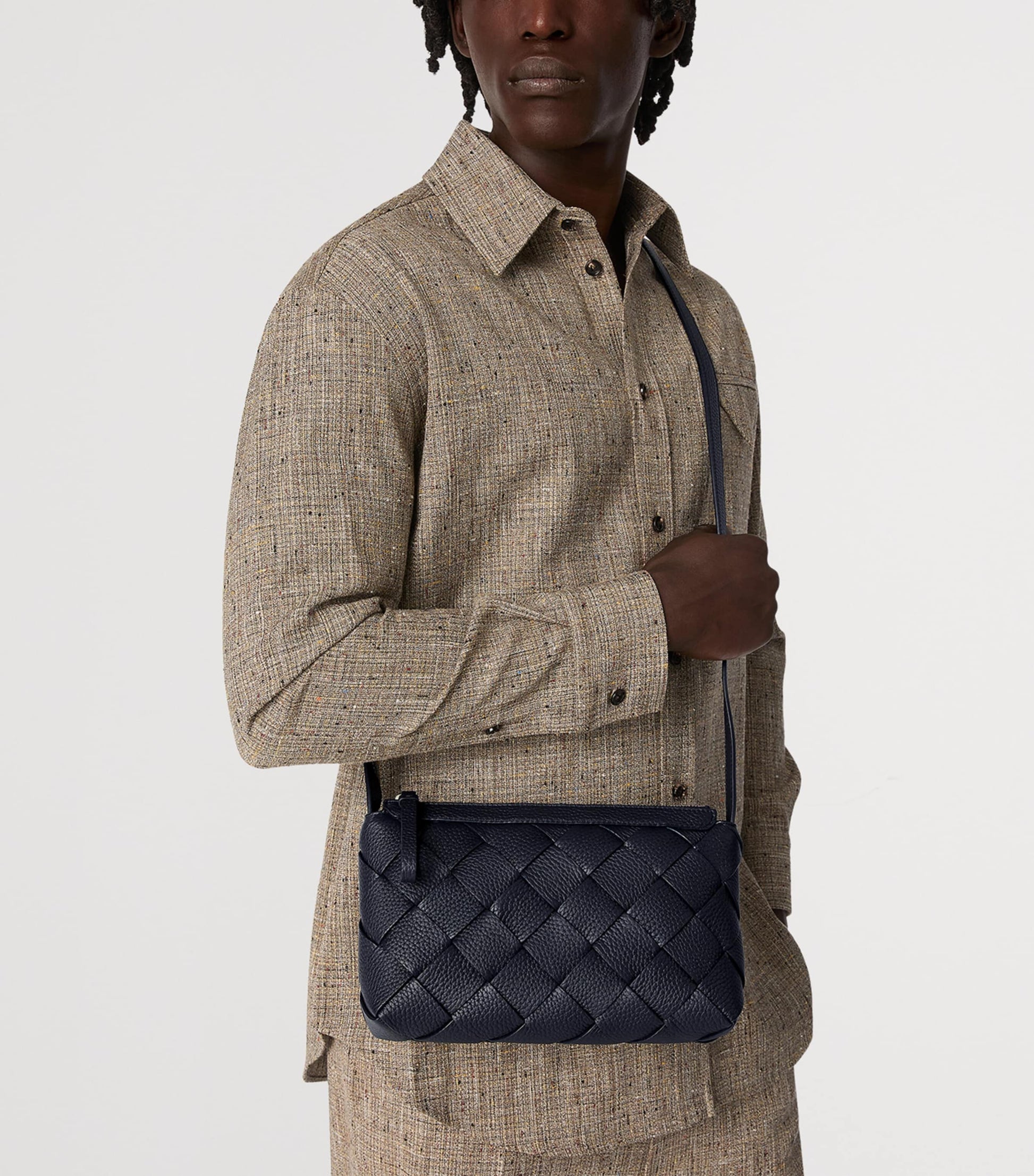 Bottega Veneta Leather Diago Cross-Body Bag