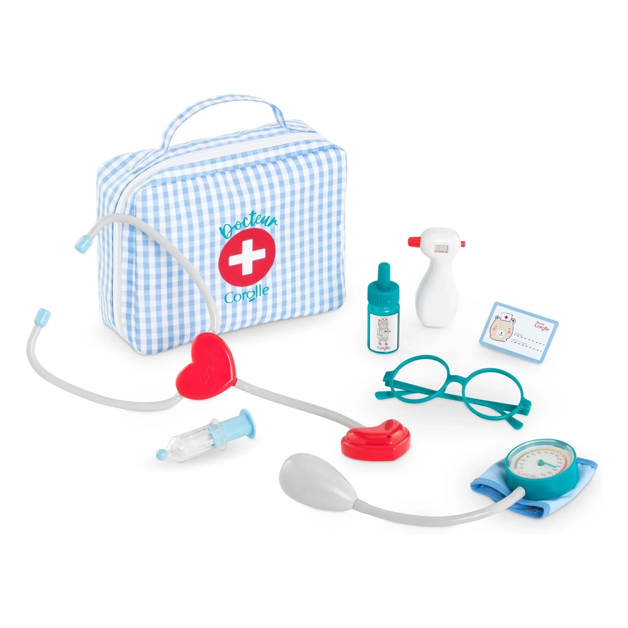 Corolle - Doctor's case and accessories for dolls 30 cm | Light blue