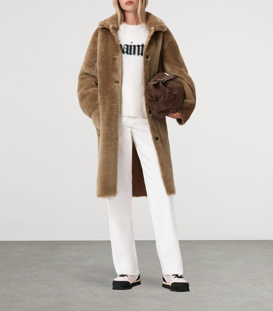 Shearling Reversible Serra Coat CONKER BROWN