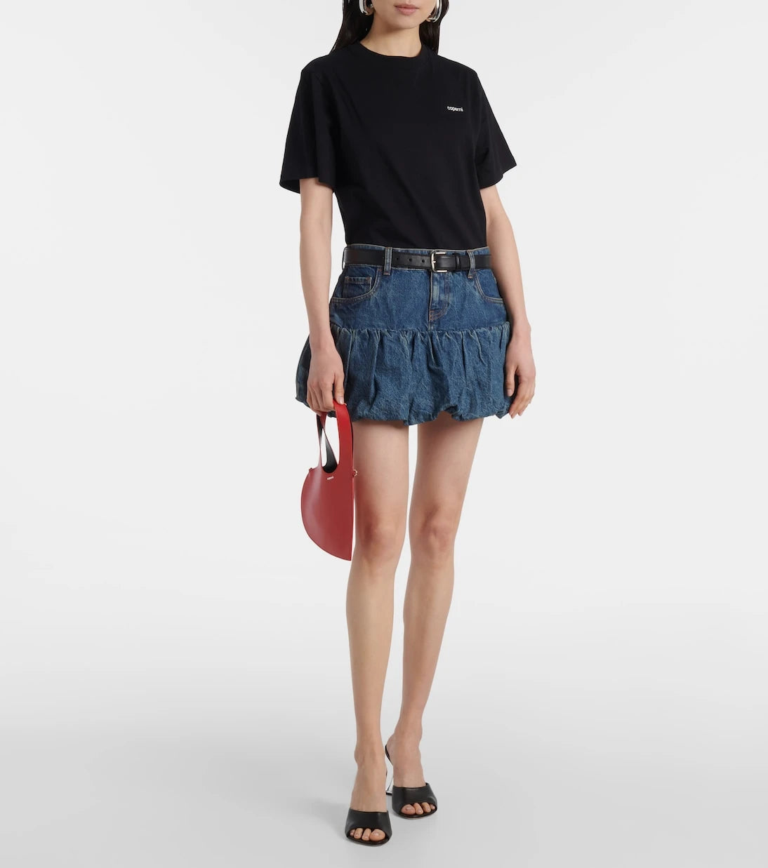 Coperni - Balloon denim miniskirt