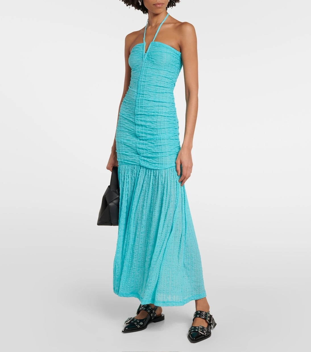 Ganni - Halterneck maxi dress