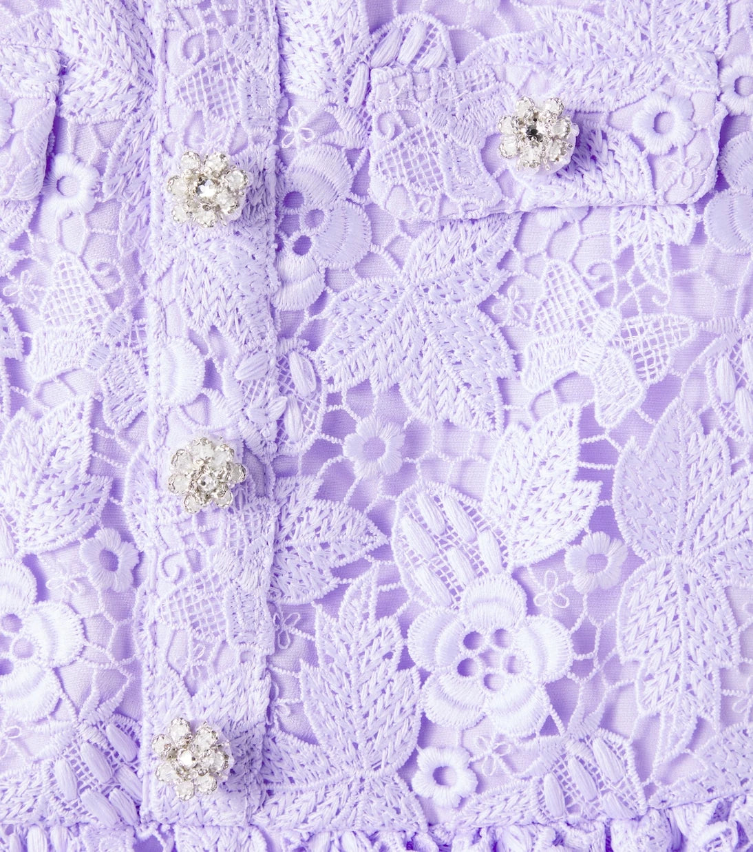 Self-Portrait Kids - Embellished lace dress