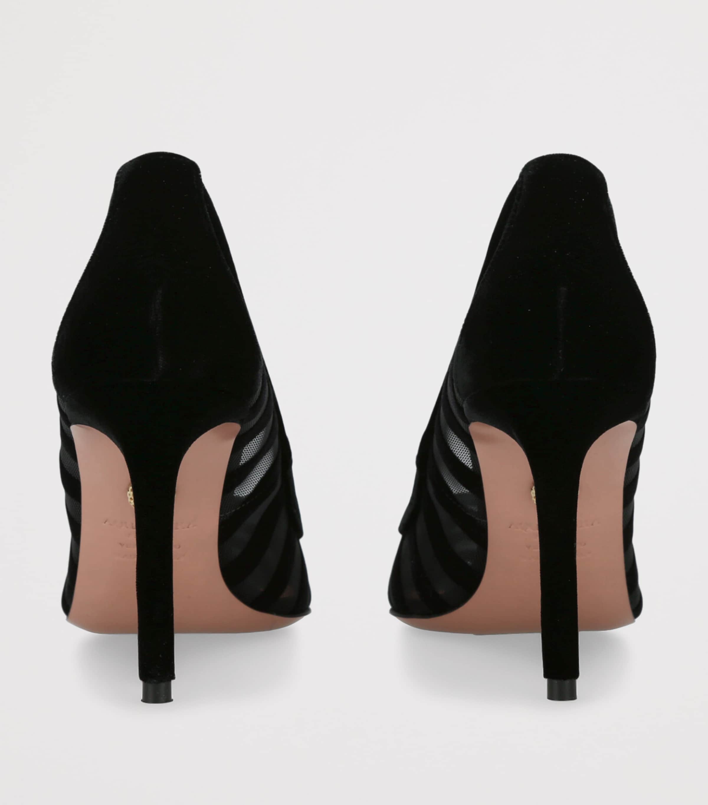 Aquazzura Black Nude Pumps 85