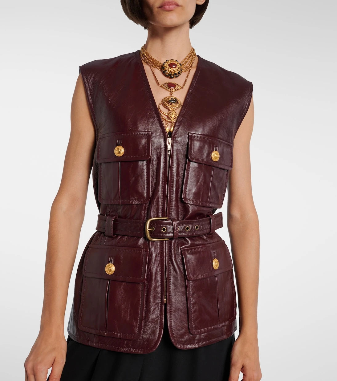 Chloé - Belted leather vest