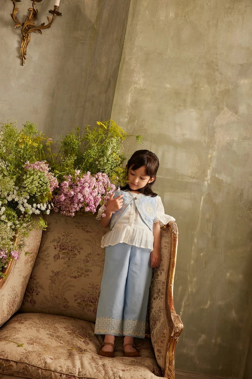 Louise Misha - Florelia embroidered cotton pants