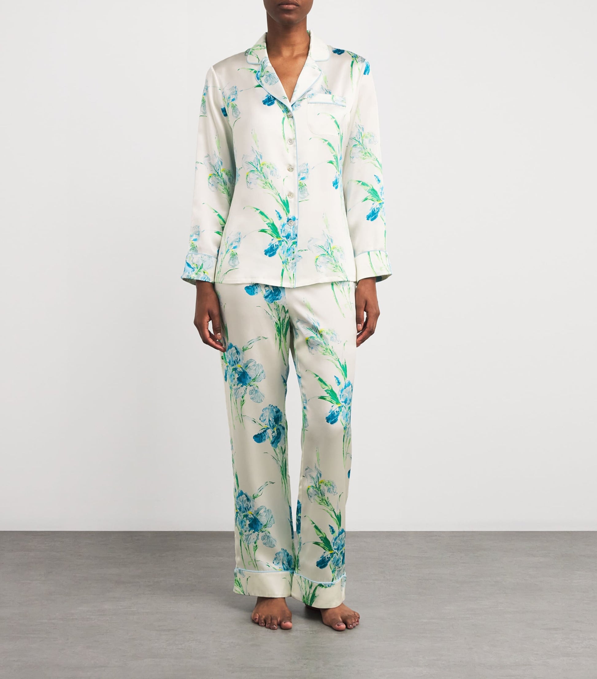 Silk Floral Lila Asterias Pyjama Set