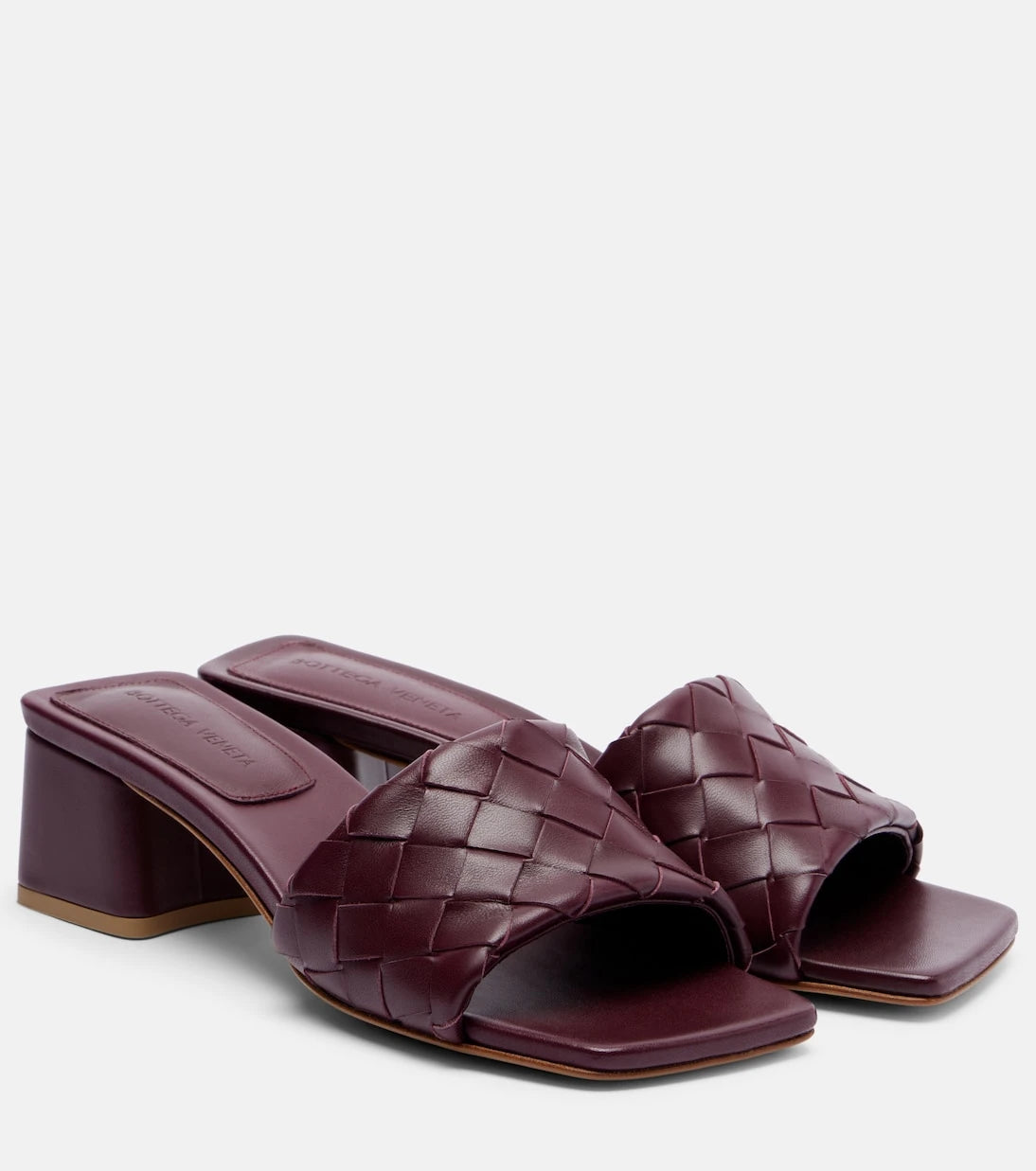 Bottega Veneta - Parco 45 Intrecciato leather mules