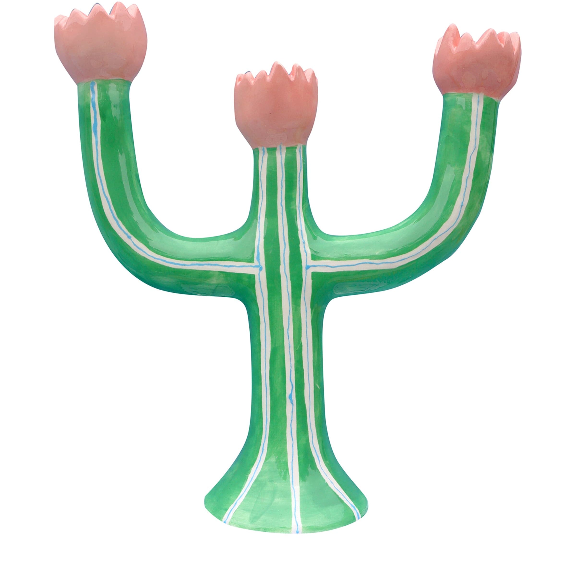 Earthenware Tulips Candle Holder (28cm)