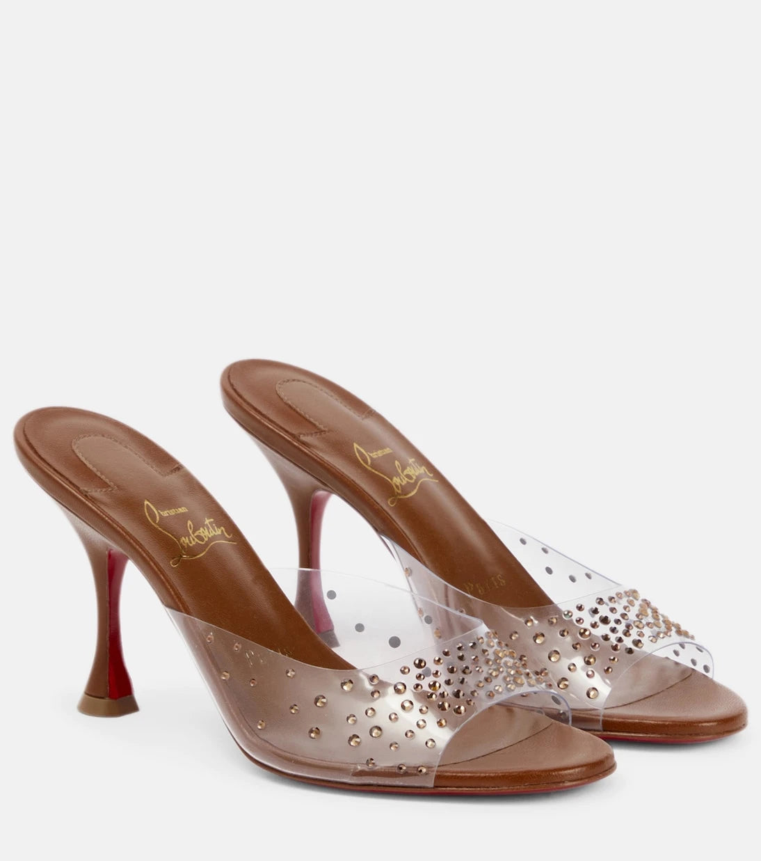Christian Louboutin - Nudes Degramule embellished mules