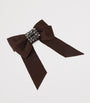 Roger Vivier Brown Embellished Bow Hair Clip