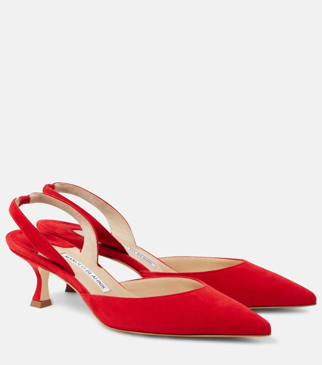 Manolo Blahnik - Carolyne Gala Val suede slingback pumps