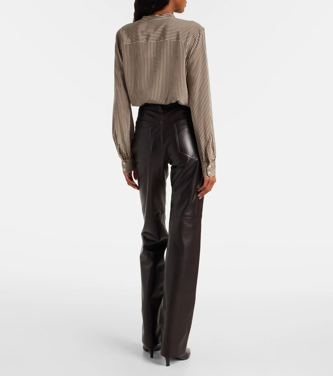Nili Lotan - Leather bootcut pants