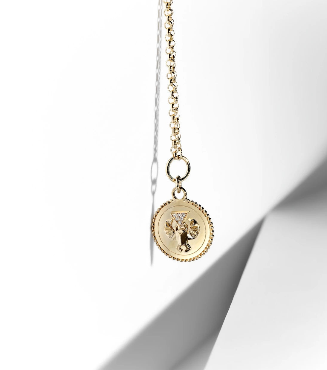 FoundRae - Protection 18kt gold chain necklace with diamonds