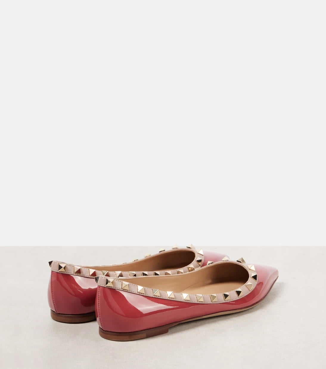 Valentino Garavani - Rockstud patent leather ballet flats
