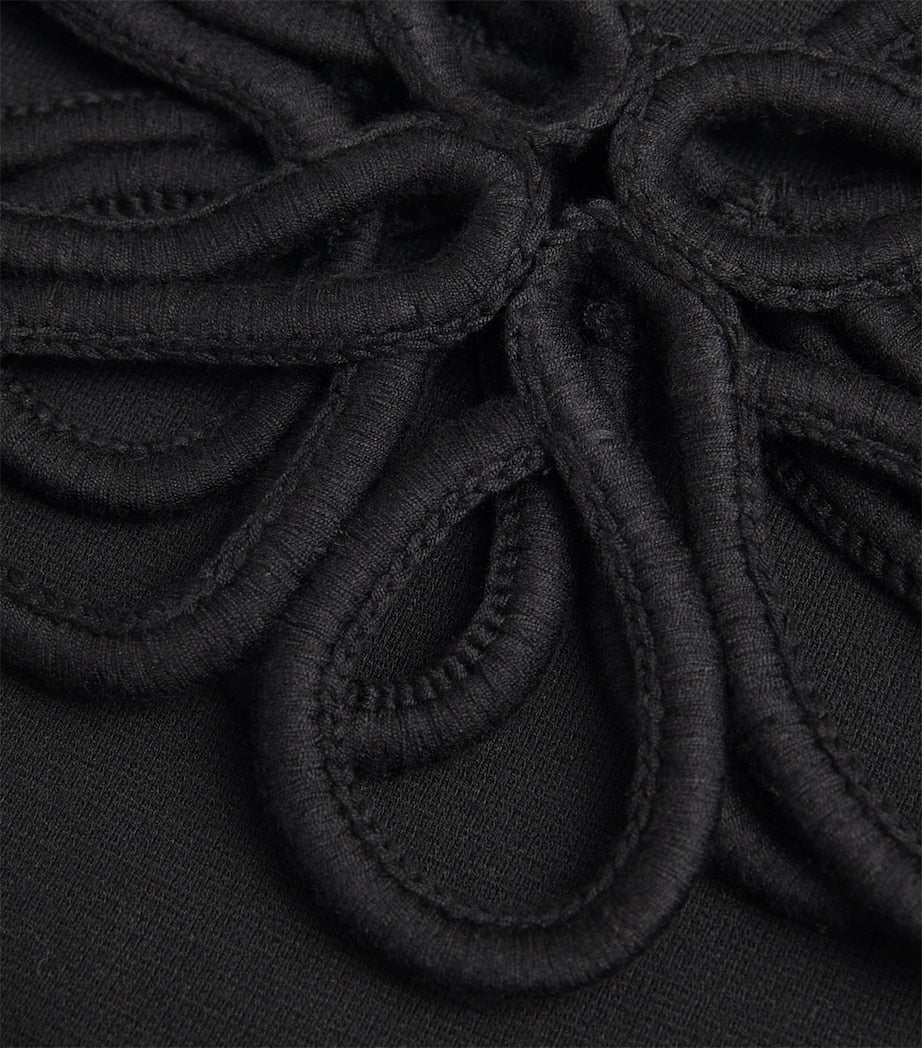 Knitted Eres Crop Top BLACK