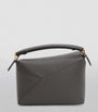 LOEWE Grey Mini Leather Puzzle Edge Top-Handle Bag