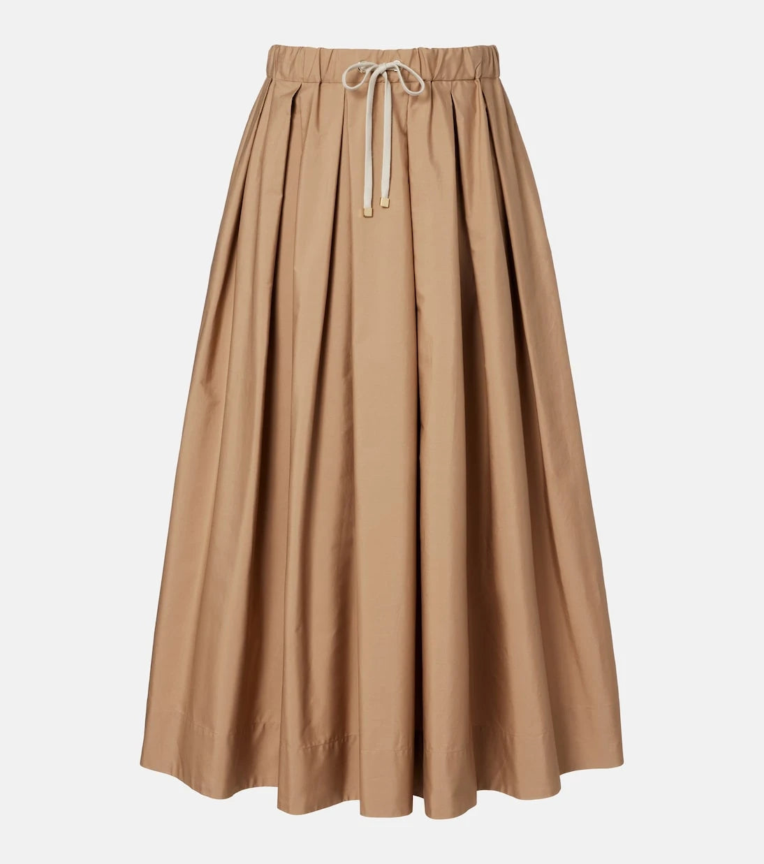 'S Max Mara - Pineta pleated cotton poplin midi skirt