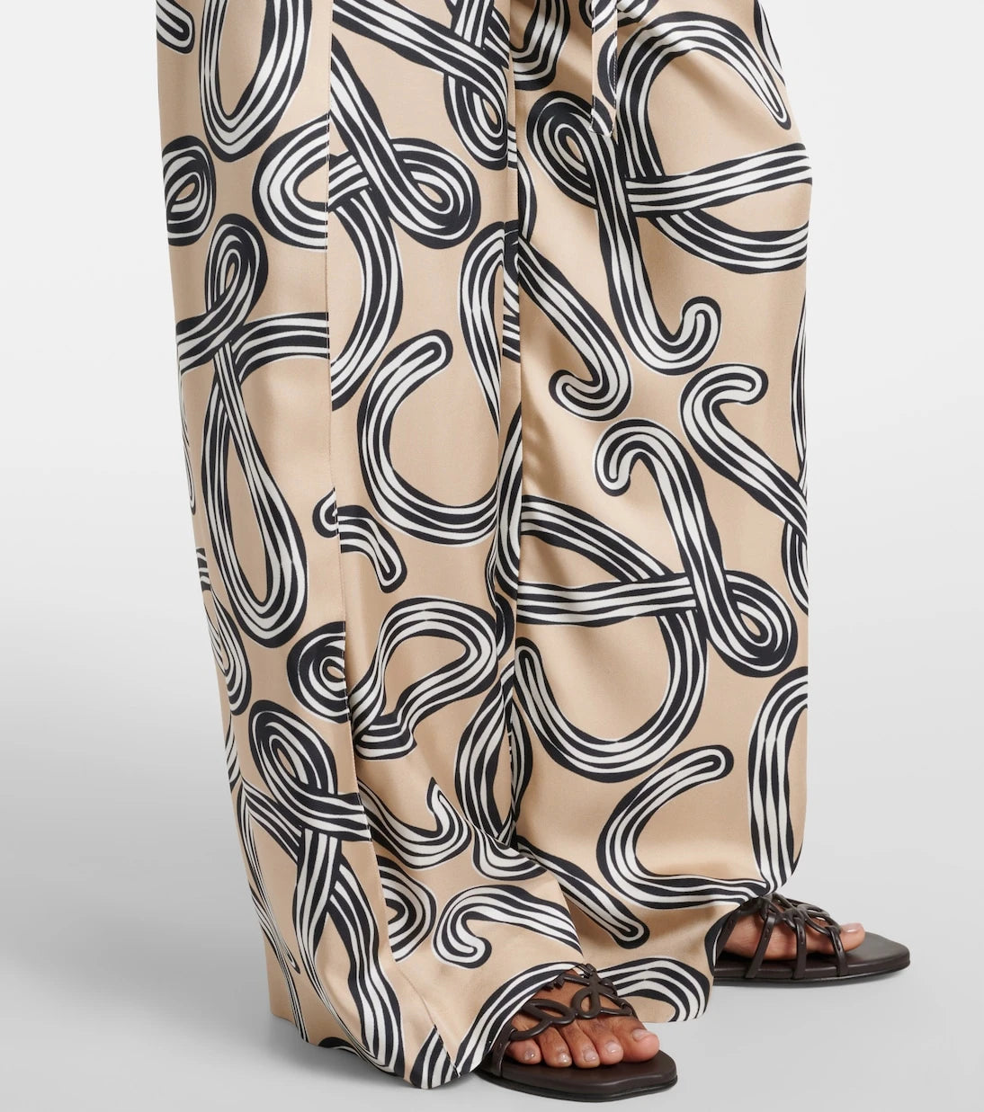 Loewe - Paula's Ibiza Anagram silk wide-leg pants